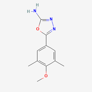 molecular formula C11H13N3O2 B1421682 5-(4-Methoxy-3,5-dimethylphenyl)-1,3,4-oxadiazol-2-amine CAS No. 1219827-81-2