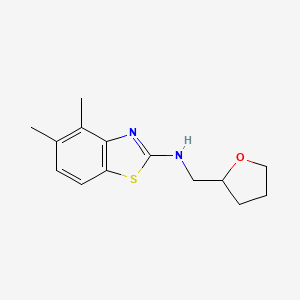 molecular formula C14H18N2OS B1421684 4,5-二甲基-N-((四氢呋喃-2-基)甲基)苯并[d]噻唑-2-胺 CAS No. 1219911-96-2