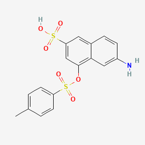 6-Amino-4-[(4-methylbenzene-1-sulfonyl)oxy]naphthalene-2-sulfonic acid