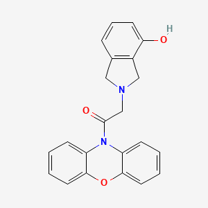 2-(4-Hydroxy-1,3-dihydro-2H-isoindol-2-yl)-1-(10H-phenoxazin-10-yl)ethan-1-one