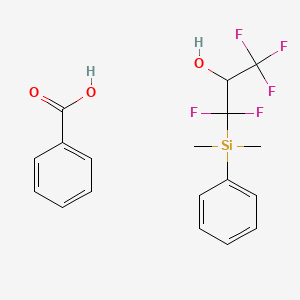 Benzoic acid;1-[dimethyl(phenyl)silyl]-1,1,3,3,3-pentafluoropropan-2-ol