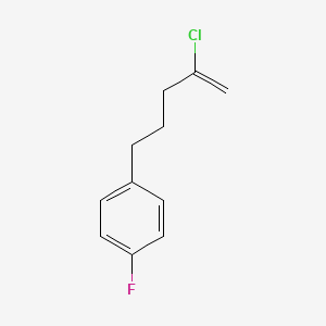 molecular formula C11H12ClF B1421702 2-Chloro-5-(4-fluorophenyl)-1-pentene CAS No. 1143461-60-2