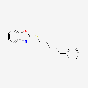 2-[(5-Phenylpentyl)sulfanyl]-1,3-benzoxazole