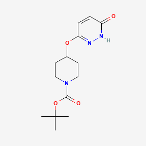 molecular formula C14H21N3O4 B1421705 tert-butyl 4-[(6-oxo-1H-pyridazin-3-yl)oxy]piperidine-1-carboxylate CAS No. 1219828-16-6