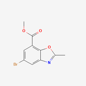 molecular formula C10H8BrNO3 B1421706 Methyl 5-bromo-2-methyl-1,3-benzoxazole-7-carboxylate CAS No. 1221792-65-9