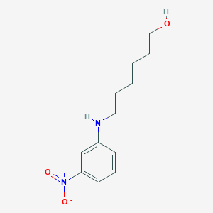 molecular formula C12H18N2O3 B14217066 6-(3-Nitroanilino)hexan-1-ol CAS No. 823829-20-5