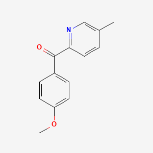 molecular formula C14H13NO2 B1421708 2-(4-Methoxybenzoyl)-5-methylpyridine CAS No. 1187163-30-9