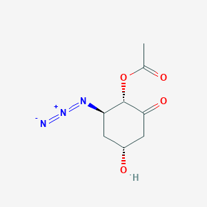 (1S,2R,4R)-2-Azido-4-hydroxy-6-oxocyclohexyl acetate