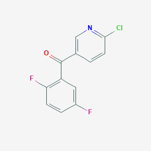molecular formula C12H6ClF2NO B1421714 2-Chloro-5-(2,5-difluorobenzoyl)pyridine CAS No. 1187165-19-0
