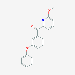 molecular formula C19H15NO3 B1421719 6-Methoxy-2-(3-phenoxybenzoyl)pyridine CAS No. 1187167-88-9