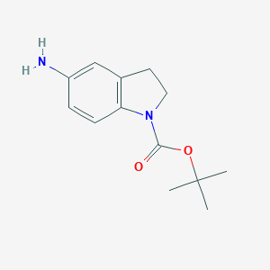 molecular formula C13H18N2O2 B142172 叔丁基 5-氨基吲哚啉-1-羧酸酯 CAS No. 129487-92-9