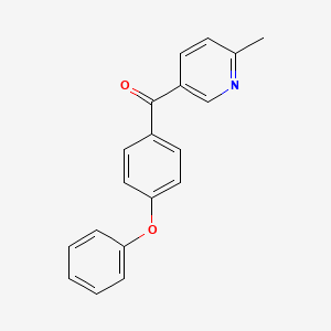 molecular formula C19H15NO2 B1421723 2-Methyl-5-(4-phenoxybenzoyl)pyridine CAS No. 1187170-18-8