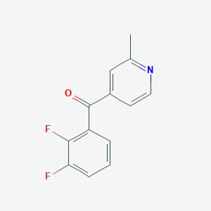molecular formula C13H9F2NO B1421724 4-(2,3-二氟苯甲酰)-2-甲基吡啶 CAS No. 1187169-03-4