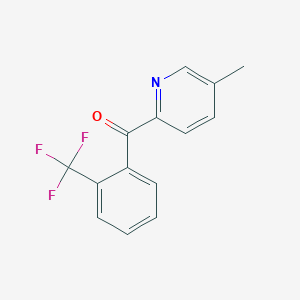 B1421725 5-Methyl-2-(2-trifluoromethylbenzoyl)pyridine CAS No. 1187166-40-0