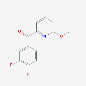 molecular formula C13H9F2NO2 B1421727 2-(3,4-二氟苯甲酰)-6-甲氧基吡啶 CAS No. 1187166-54-6