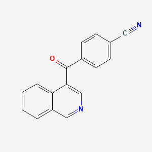 molecular formula C17H10N2O B1421742 4-(4-氰基苯甲酰基)异喹啉 CAS No. 1187167-84-5