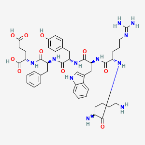 L-Lysyl-N~5~-(diaminomethylidene)-L-ornithyl-L-tryptophyl-L-tyrosyl-L-phenylalanyl-L-glutamic acid