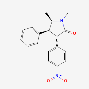 molecular formula C18H18N2O3 B14217431 (3S,4S,5R)-1,5-Dimethyl-3-(4-nitrophenyl)-4-phenylpyrrolidin-2-one CAS No. 823785-99-5