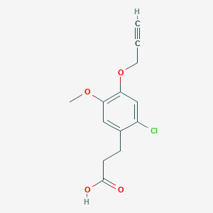 3-{2-Chloro-5-methoxy-4-[(prop-2-yn-1-yl)oxy]phenyl}propanoic acid