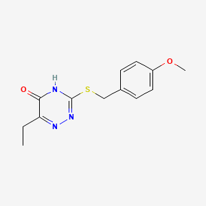 6-Ethyl-3-{[(4-methoxyphenyl)methyl]sulfanyl}-1,2,4-triazin-5(2H)-one