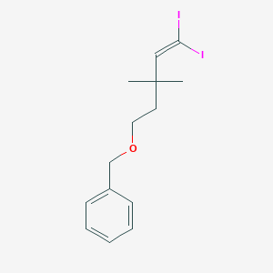 {[(5,5-Diiodo-3,3-dimethylpent-4-en-1-yl)oxy]methyl}benzene