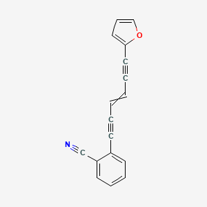 molecular formula C17H9NO B14217477 2-[6-(Furan-2-yl)hex-3-ene-1,5-diyn-1-yl]benzonitrile CAS No. 823226-98-8