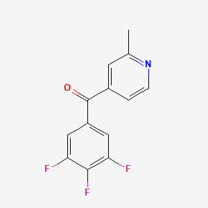 molecular formula C13H8F3NO B1421748 2-Methyl-4-(3,4,5-trifluorobenzoyl)pyridine CAS No. 1187164-94-8