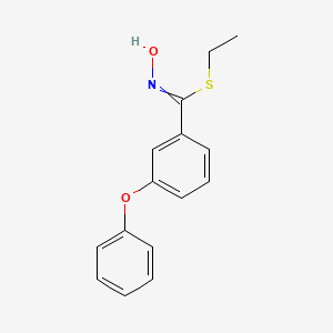 Ethyl N-hydroxy-3-phenoxybenzene-1-carboximidothioate