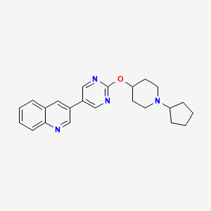 Quinoline, 3-[2-[(1-cyclopentyl-4-piperidinyl)oxy]-5-pyrimidinyl]-