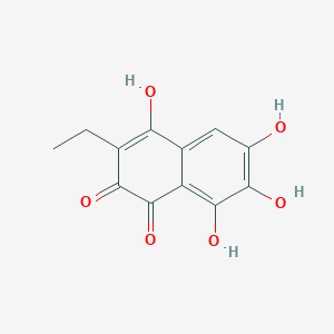 molecular formula C12H10O6 B14217538 6-Ethyl-1,5,7,8-tetrahydroxynaphthalene-2,3-dione CAS No. 823806-40-2