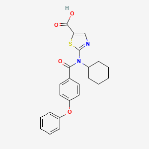 2-[Cyclohexyl-(4-phenoxybenzoyl)amino]-1,3-thiazole-5-carboxylic acid