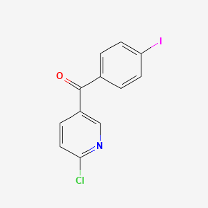 molecular formula C12H7ClINO B1421755 2-氯-5-(4-碘苯甲酰)吡啶 CAS No. 1187170-32-6