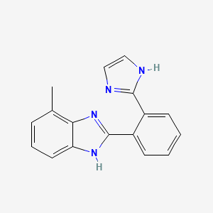 molecular formula C17H14N4 B14217562 1H-Benzimidazole, 2-[2-(1H-imidazol-2-yl)phenyl]-4-methyl- CAS No. 824394-82-3