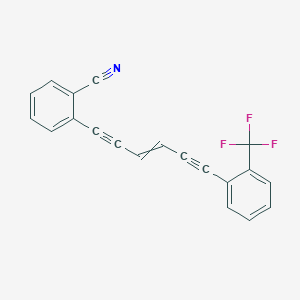 molecular formula C20H10F3N B14217569 2-{6-[2-(Trifluoromethyl)phenyl]hex-3-ene-1,5-diyn-1-yl}benzonitrile CAS No. 823227-33-4