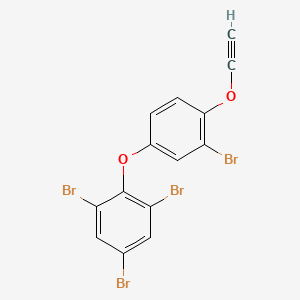 molecular formula C14H6Br4O2 B14217601 1,3,5-Tribromo-2-[3-bromo-4-(ethynyloxy)phenoxy]benzene CAS No. 830329-12-9