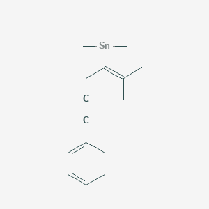 Trimethyl(2-methyl-6-phenylhex-2-en-5-yn-3-yl)stannane