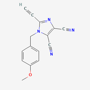 2-Ethynyl-1-[(4-methoxyphenyl)methyl]-1H-imidazole-4,5-dicarbonitrile