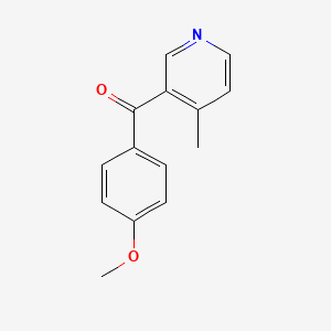 molecular formula C14H13NO2 B1421763 3-(4-Methoxybenzoyl)-4-methylpyridine CAS No. 1187167-86-7
