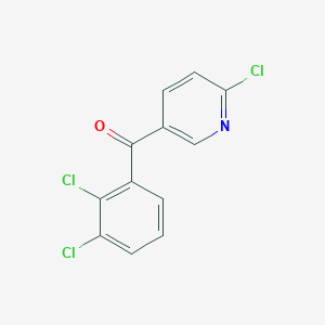 molecular formula C12H6Cl3NO B1421765 2-Chloro-5-(2,3-dichlorobenzoyl)pyridine CAS No. 1187168-17-7