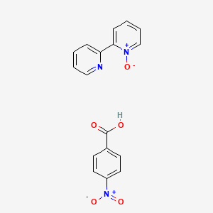 4-Nitrobenzoic acid;1-oxido-2-pyridin-2-ylpyridin-1-ium