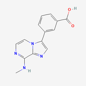 molecular formula C14H12N4O2 B14217704 Benzoic acid, 3-[8-(methylamino)imidazo[1,2-a]pyrazin-3-yl]- CAS No. 787590-89-0