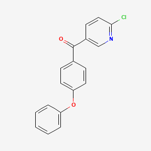 molecular formula C18H12ClNO2 B1421776 2-氯-5-(4-苯氧基苯甲酰)吡啶 CAS No. 1187169-26-1