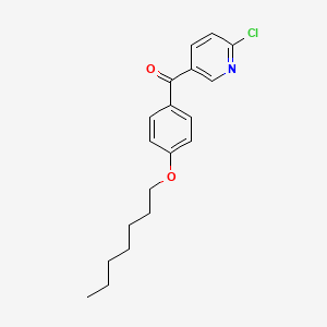 molecular formula C19H22ClNO2 B1421777 2-Chloro-5-(4-heptyloxybenzoyl)pyridine CAS No. 1187169-46-5