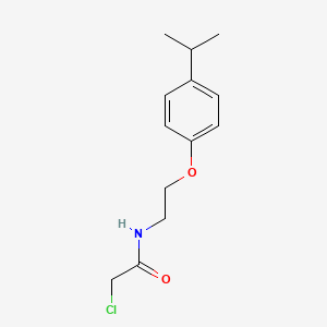 molecular formula C13H18ClNO2 B1421780 2-chloro-N-{2-[4-(propan-2-yl)phenoxy]ethyl}acetamide CAS No. 1225489-07-5
