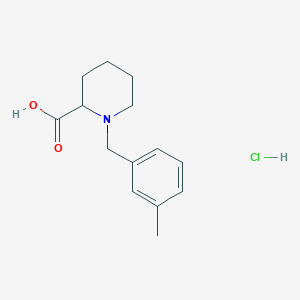 molecular formula C14H20ClNO2 B1421785 1-[(3-Methylphenyl)methyl]piperidine-2-carboxylic acid hydrochloride CAS No. 1258647-69-6