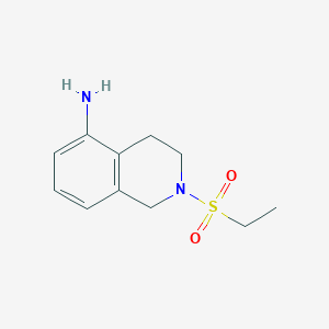 molecular formula C11H16N2O2S B1421786 2-(Ethanesulfonyl)-1,2,3,4-tetrahydroisoquinolin-5-amine CAS No. 1182836-84-5