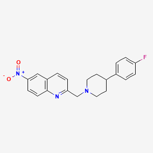 Quinoline, 2-[[4-(4-fluorophenyl)-1-piperidinyl]methyl]-6-nitro-