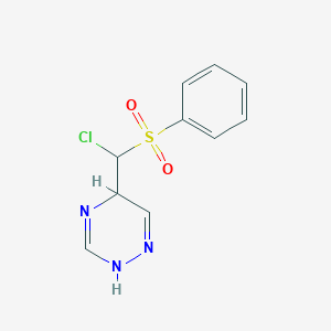 5-[(Benzenesulfonyl)(chloro)methyl]-2,5-dihydro-1,2,4-triazine