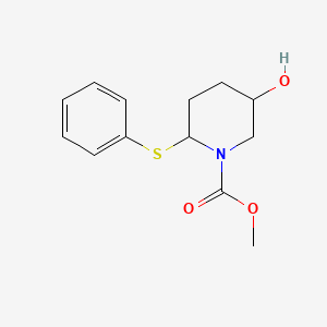 Methyl 5-hydroxy-2-(phenylsulfanyl)piperidine-1-carboxylate