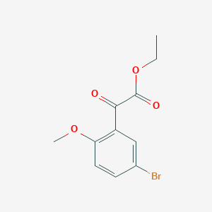 molecular formula C11H11BrO4 B1421787 Ethyl 2-(5-bromo-2-methoxyphenyl)-2-oxoacetate CAS No. 1191261-77-4